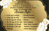 Aturcara Majlis Daurah Tadabbur   30 Oktober 24